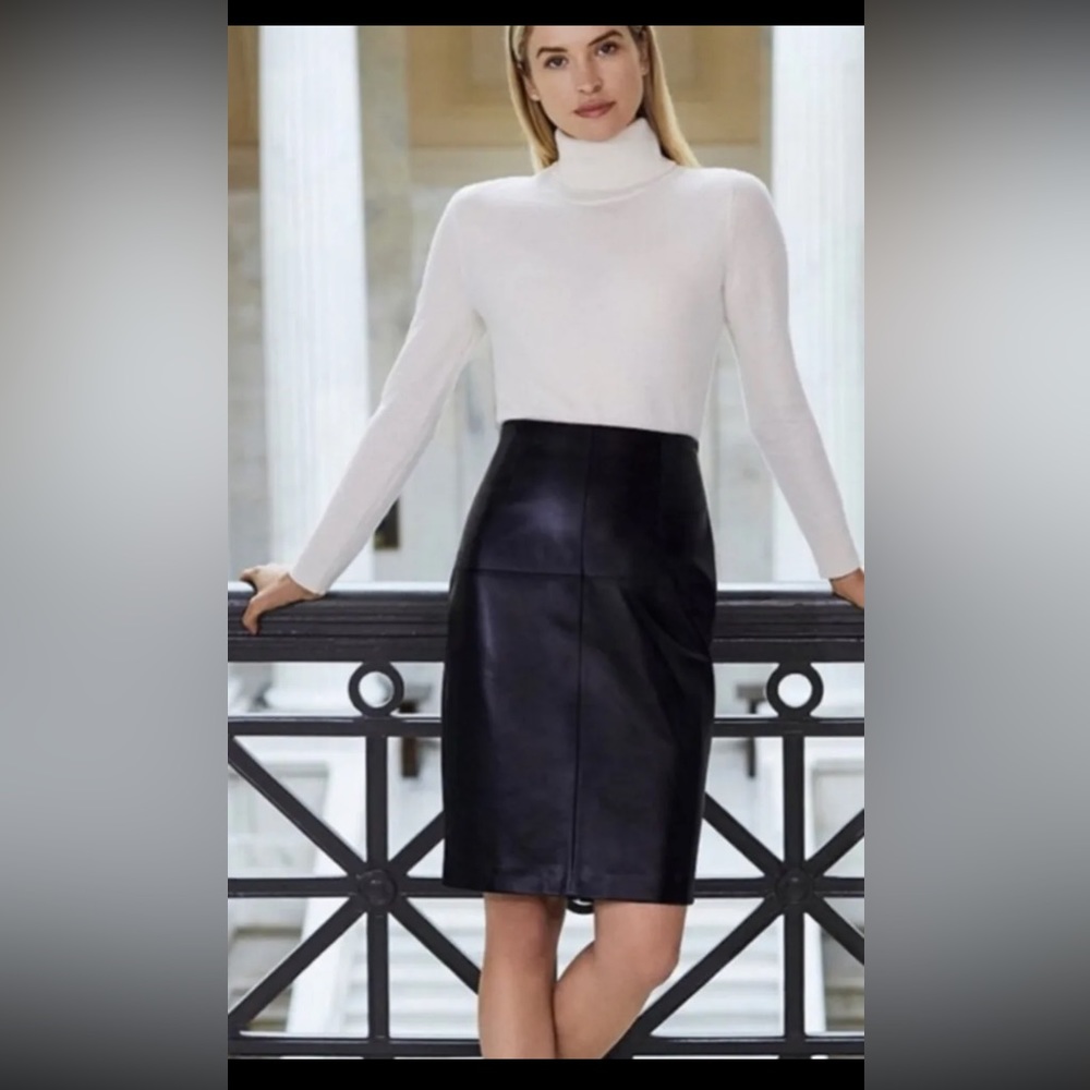 ANTONIO MELANI WOMEN LEATHER PENCIL SKIRT   Samantha Size 0 New with tag $279